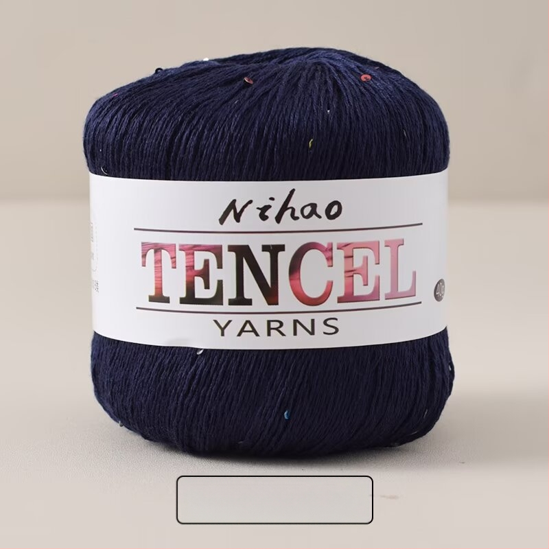 Rankdarbiams mezgimo siūlai – Tencel Sequin Lace siūlai, žiedinis verpimas, grupinis siūlas, Mu Pai