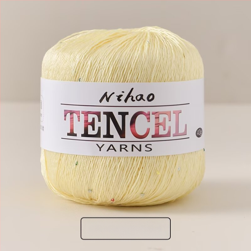 Rankdarbiams mezgimo siūlai – Tencel Sequin Lace siūlai, žiedinis verpimas, grupinis siūlas, Mu Pai