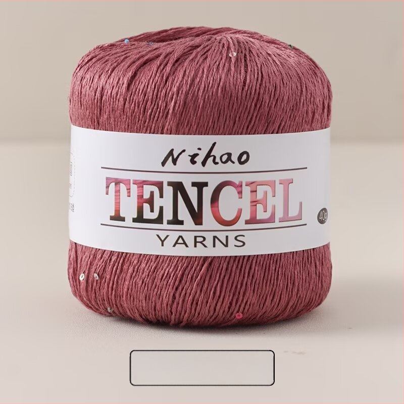 Rankdarbiams mezgimo siūlai – Tencel Sequin Lace siūlai, žiedinis verpimas, grupinis siūlas, Mu Pai