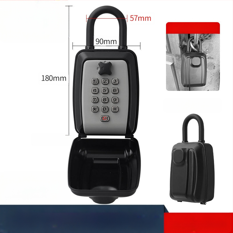 Raktų dėžutė su skaitmenine spyna – modelis G14; Medžiagos: aliuminio lydinys, cinko lydinys, ABS plastikas; Užrakto strypo storis 11; Užrakto strypų atstumas 31