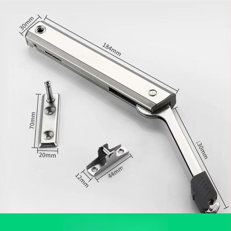 Elf modeļa hidrauliskais stienis skapja atverēm durvīm ar paceļu mehānismu; materiāls: auksti velcēta tērauds; elektroplēšana; gaišais luksus stils; Yankailong Hardware