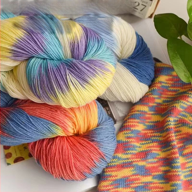 Šalies megimo siūlai, pus-worsted vilna, grupinės siūlų linija, rankų mezgimas, prekės ženklas Jiesheng