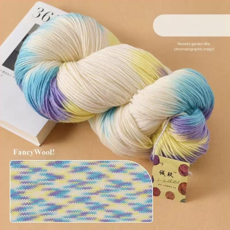 Šalies megimo siūlai, pus-worsted vilna, grupinės siūlų linija, rankų mezgimas, prekės ženklas Jiesheng