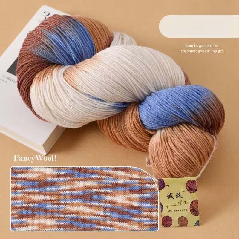 Šalies megimo siūlai, pus-worsted vilna, grupinės siūlų linija, rankų mezgimas, prekės ženklas Jiesheng