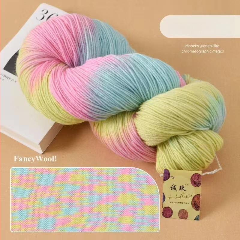 Šalies megimo siūlai, pus-worsted vilna, grupinės siūlų linija, rankų mezgimas, prekės ženklas Jiesheng