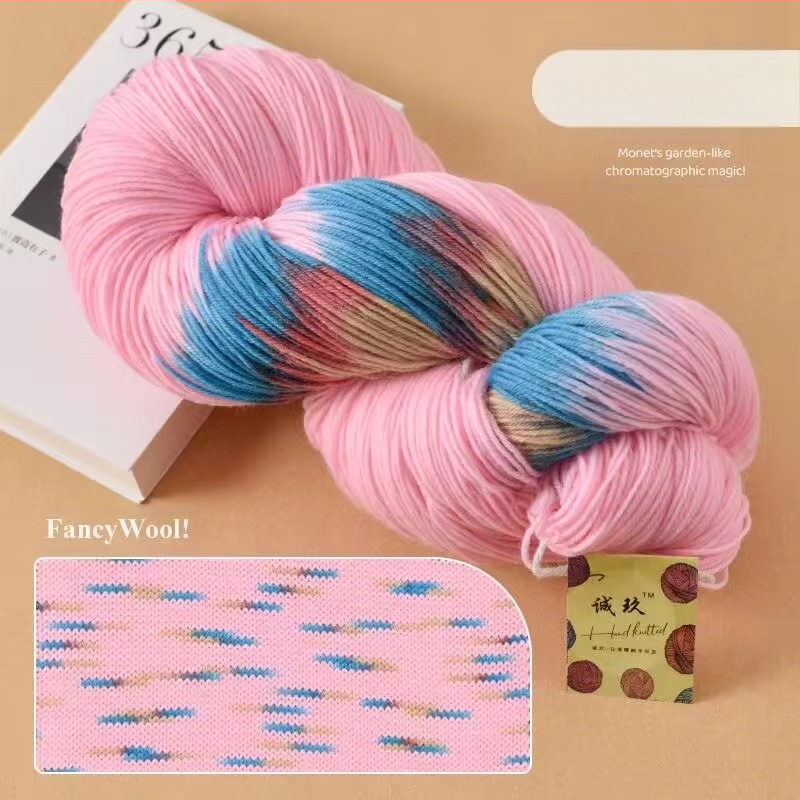 Šalies megimo siūlai, pus-worsted vilna, grupinės siūlų linija, rankų mezgimas, prekės ženklas Jiesheng