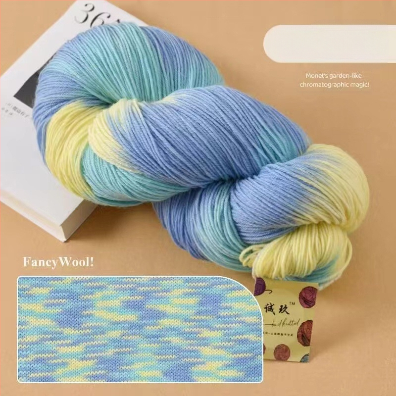 Šalies megimo siūlai, pus-worsted vilna, grupinės siūlų linija, rankų mezgimas, prekės ženklas Jiesheng