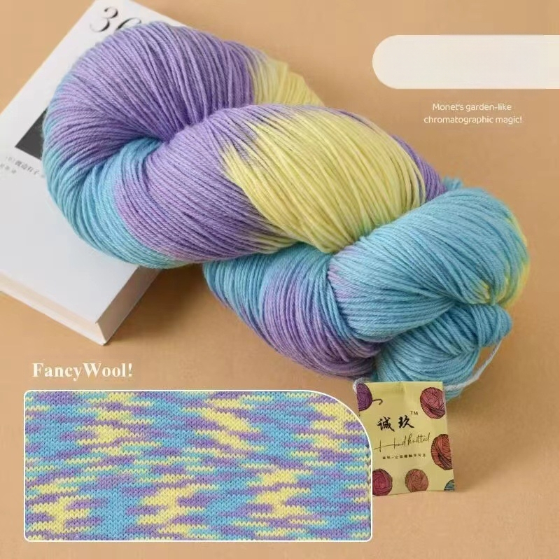 Šalies megimo siūlai, pus-worsted vilna, grupinės siūlų linija, rankų mezgimas, prekės ženklas Jiesheng