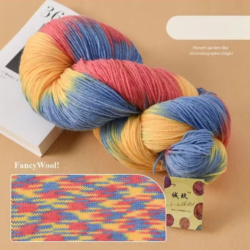 Šalies megimo siūlai, pus-worsted vilna, grupinės siūlų linija, rankų mezgimas, prekės ženklas Jiesheng