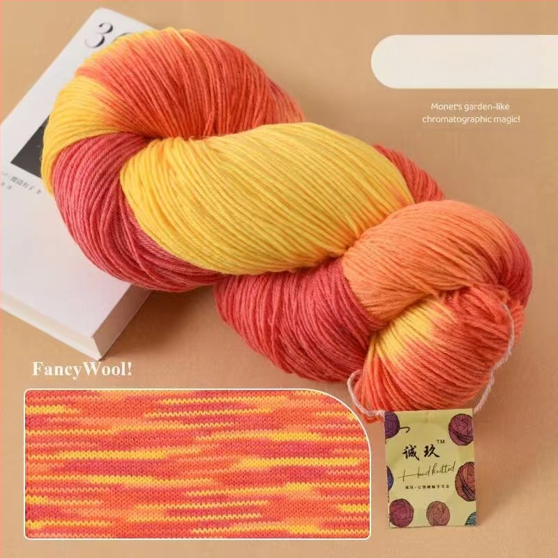 Šalies megimo siūlai, pus-worsted vilna, grupinės siūlų linija, rankų mezgimas, prekės ženklas Jiesheng