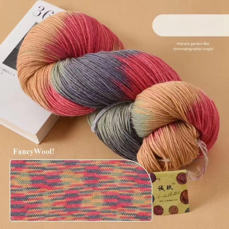 Šalies megimo siūlai, pus-worsted vilna, grupinės siūlų linija, rankų mezgimas, prekės ženklas Jiesheng