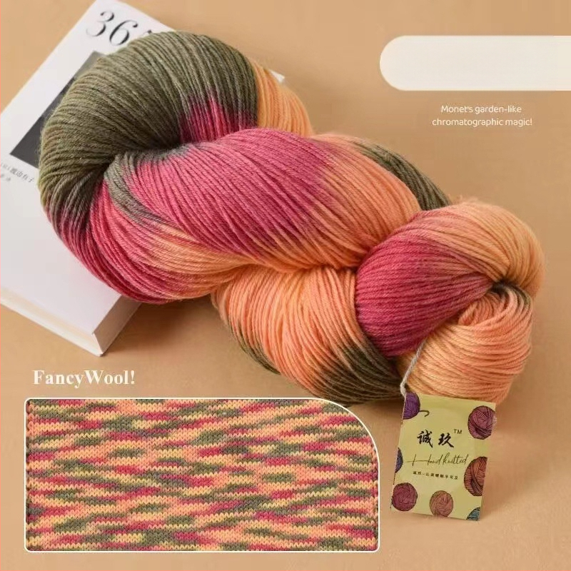 Šalies megimo siūlai, pus-worsted vilna, grupinės siūlų linija, rankų mezgimas, prekės ženklas Jiesheng