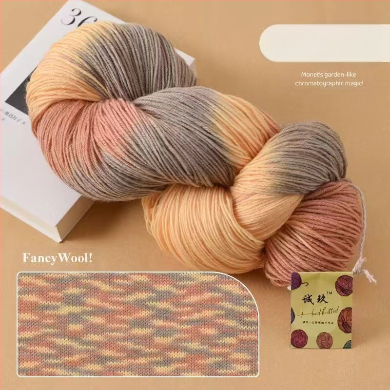 Šalies megimo siūlai, pus-worsted vilna, grupinės siūlų linija, rankų mezgimas, prekės ženklas Jiesheng