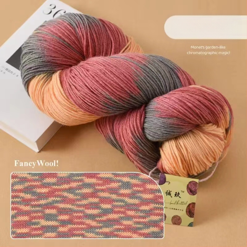 Šalies megimo siūlai, pus-worsted vilna, grupinės siūlų linija, rankų mezgimas, prekės ženklas Jiesheng