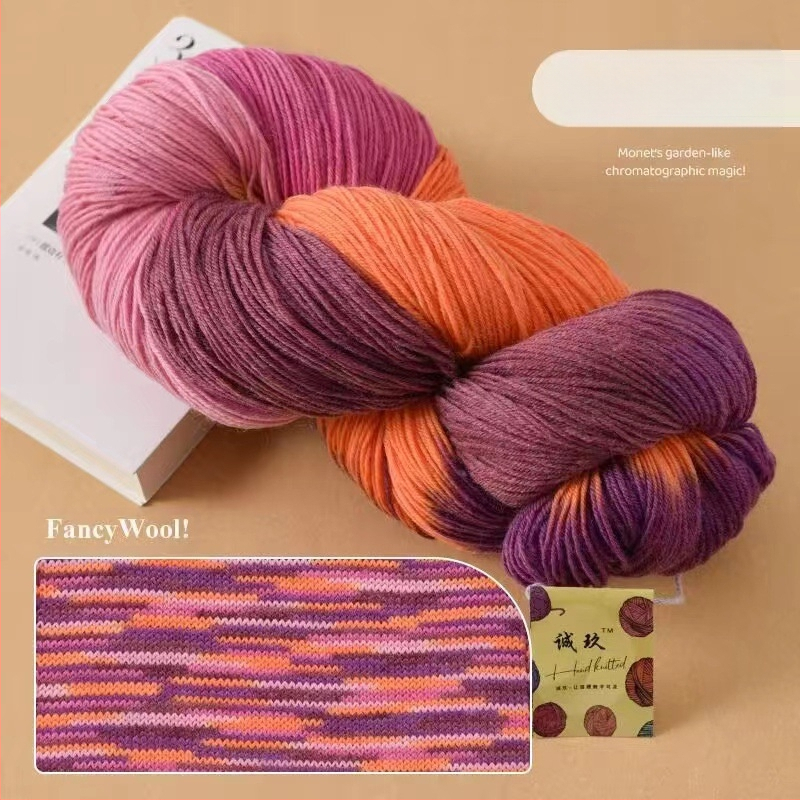 Šalies megimo siūlai, pus-worsted vilna, grupinės siūlų linija, rankų mezgimas, prekės ženklas Jiesheng