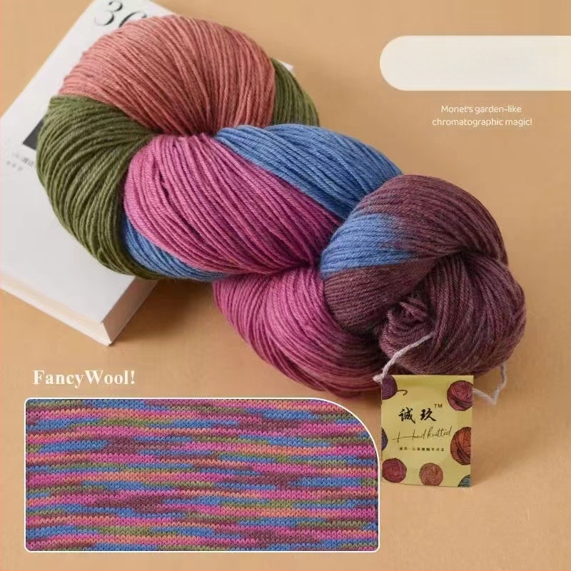 Šalies megimo siūlai, pus-worsted vilna, grupinės siūlų linija, rankų mezgimas, prekės ženklas Jiesheng