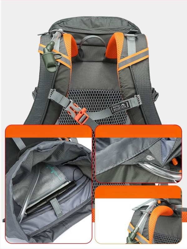 Royal Mountain neilona pārgājienu mugursoma, universāla, liela ietilpība, elpojoša, ūdensizturīga, viegla, ar gaisa spilvenu siksnām