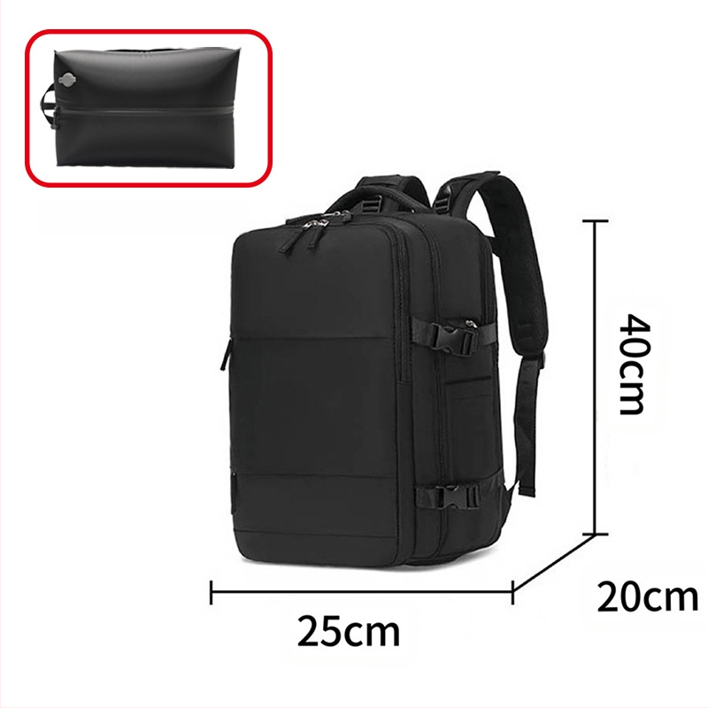 Verslo kelionėms kuprinė, unisex, vandeniui atspari, sausai–šlapiai atskyrimui, talpa 36–55 L