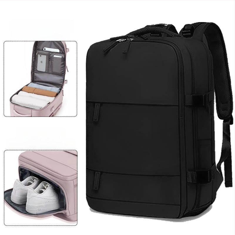 Verslo kelionėms kuprinė, unisex, vandeniui atspari, sausai–šlapiai atskyrimui, talpa 36–55 L