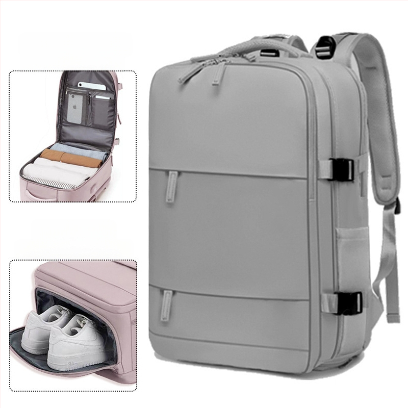 Verslo kelionėms kuprinė, unisex, vandeniui atspari, sausai–šlapiai atskyrimui, talpa 36–55 L