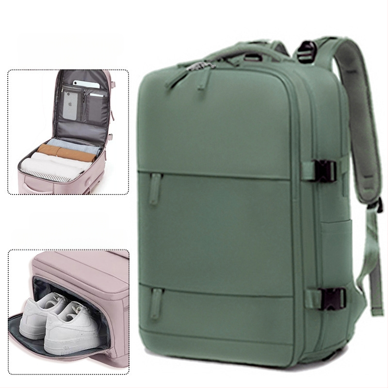 Verslo kelionėms kuprinė, unisex, vandeniui atspari, sausai–šlapiai atskyrimui, talpa 36–55 L