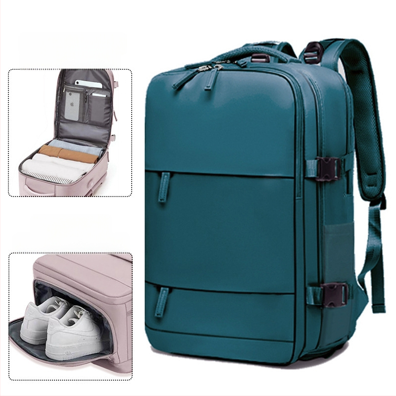 Verslo kelionėms kuprinė, unisex, vandeniui atspari, sausai–šlapiai atskyrimui, talpa 36–55 L