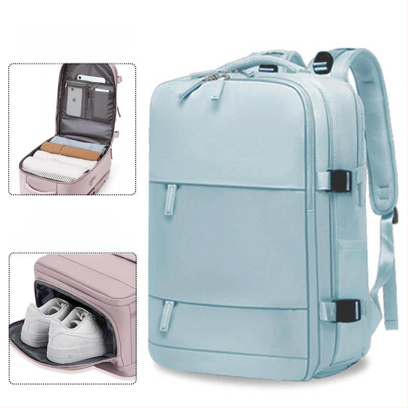 Verslo kelionėms kuprinė, unisex, vandeniui atspari, sausai–šlapiai atskyrimui, talpa 36–55 L