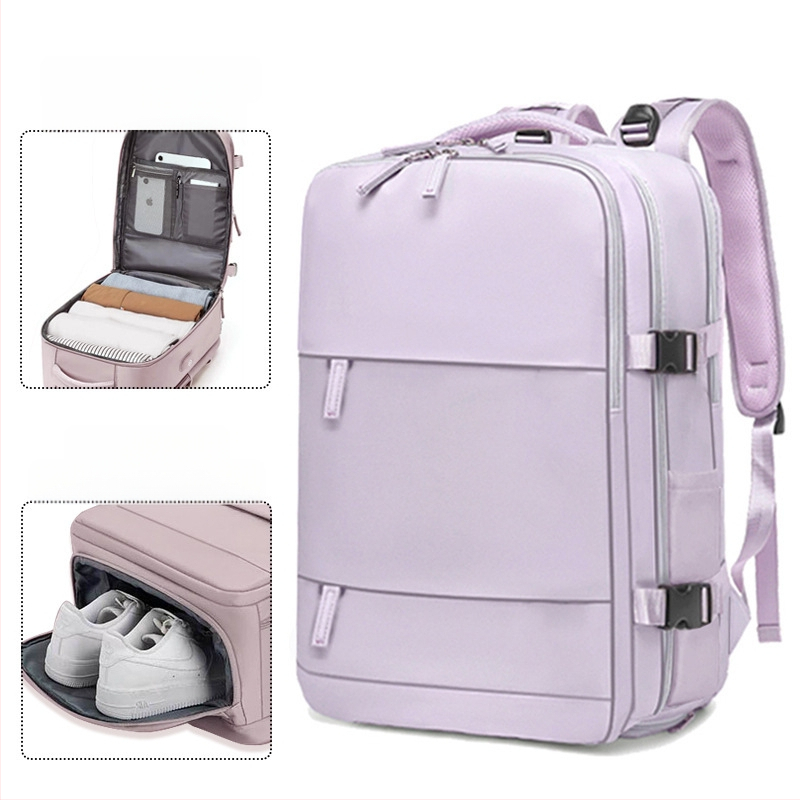 Verslo kelionėms kuprinė, unisex, vandeniui atspari, sausai–šlapiai atskyrimui, talpa 36–55 L