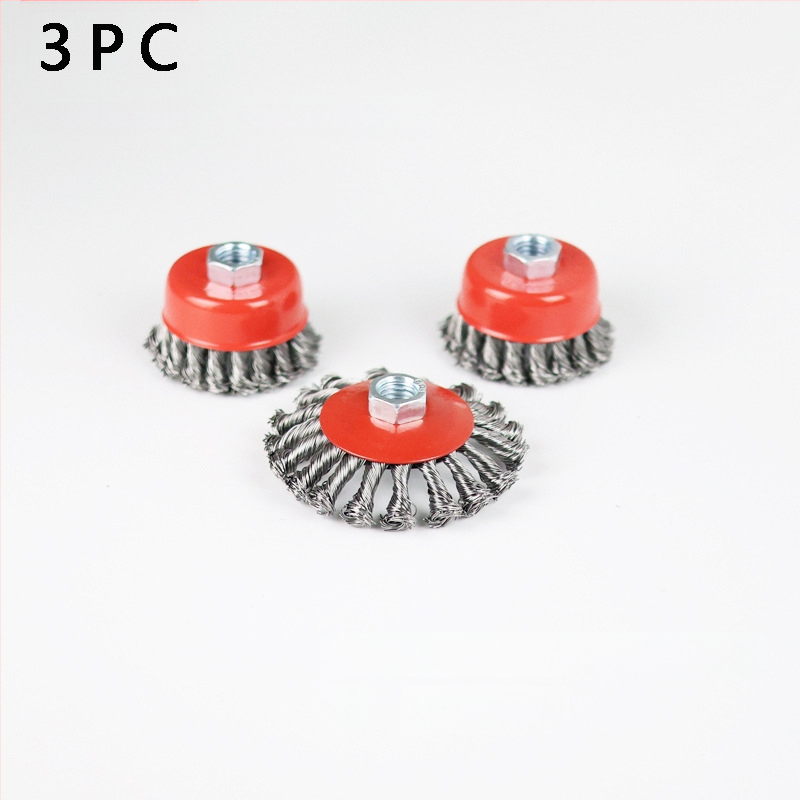 Nine Horses Чашоподобно колело с усукана тел, комплект 4 бр., високовъглеродна стомана, 8500 об./мин, за премахване на ръжда и полиране на метални и неметални повърхности