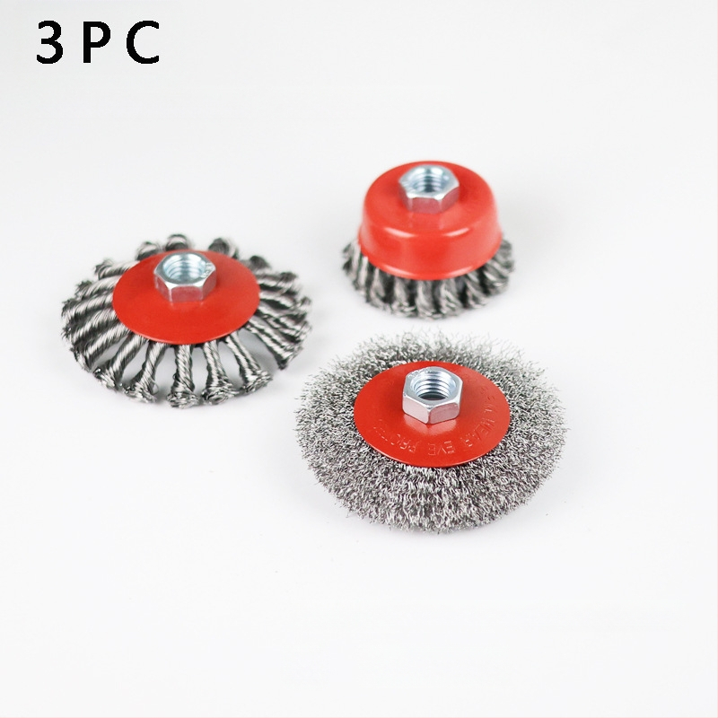 Nine Horses Чашоподобно колело с усукана тел, комплект 4 бр., високовъглеродна стомана, 8500 об./мин, за премахване на ръжда и полиране на метални и неметални повърхности