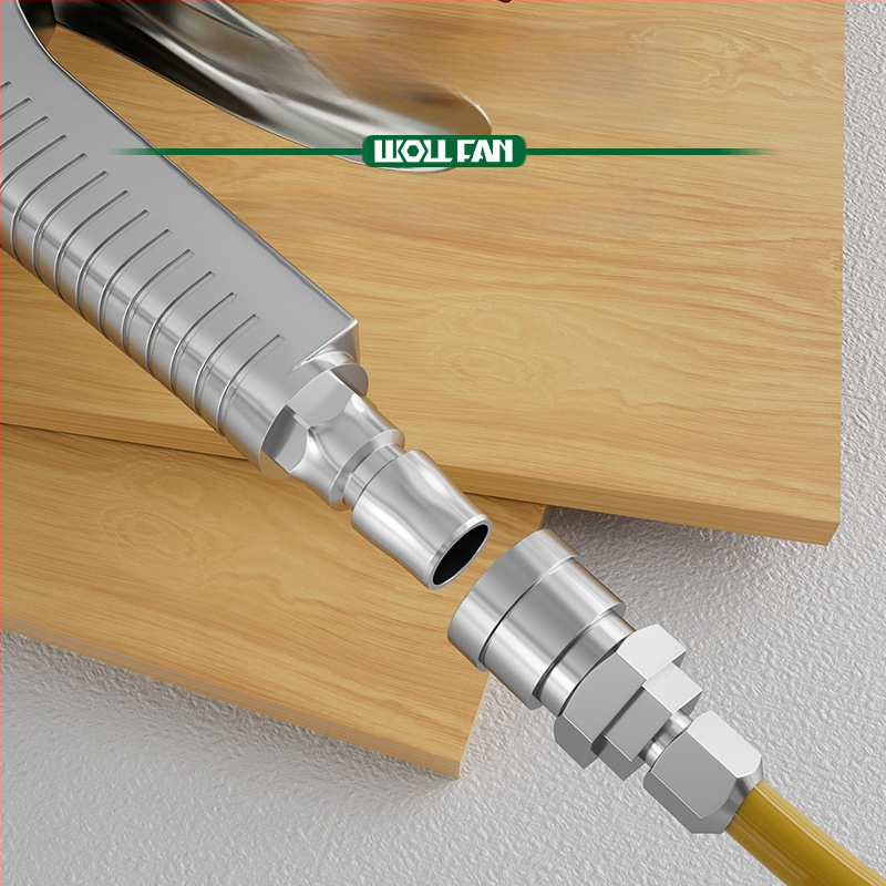 Двуфункционален пневматичен пистолет за духане и засмукване от алуминиева сплав — индустриален, високонапорен, въртящ се