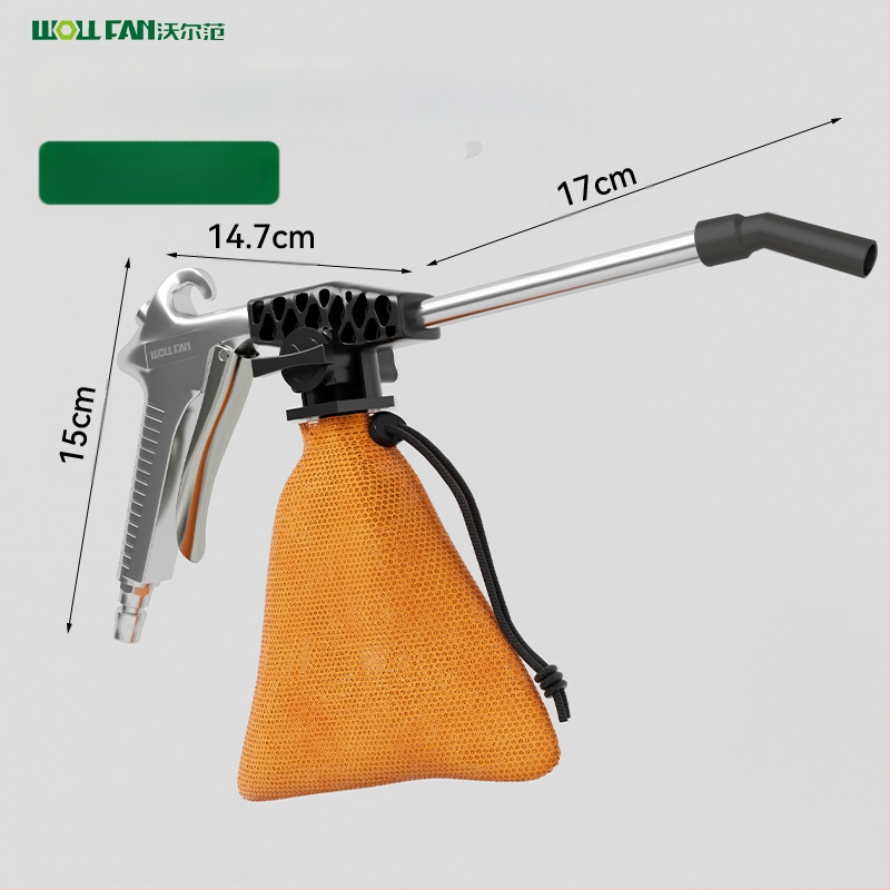 Двуфункционален пневматичен пистолет за духане и засмукване от алуминиева сплав — индустриален, високонапорен, въртящ се