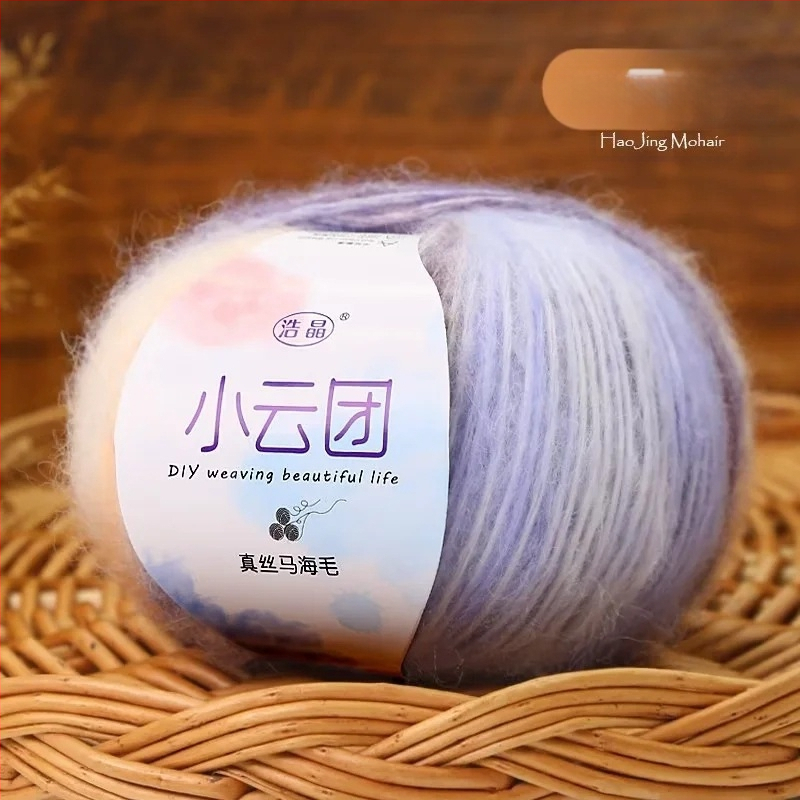 Mohairo siūlai megztiniams, pus-worsted gamyba, grupiniai siūlai, Longyun prekinis ženklas