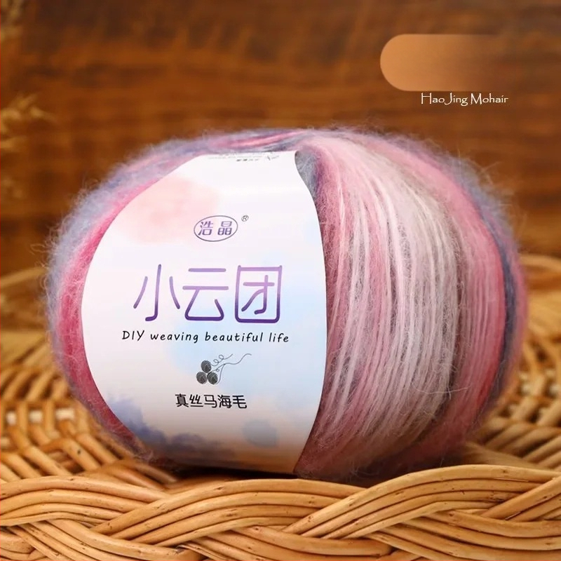 Mohairo siūlai megztiniams, pus-worsted gamyba, grupiniai siūlai, Longyun prekinis ženklas