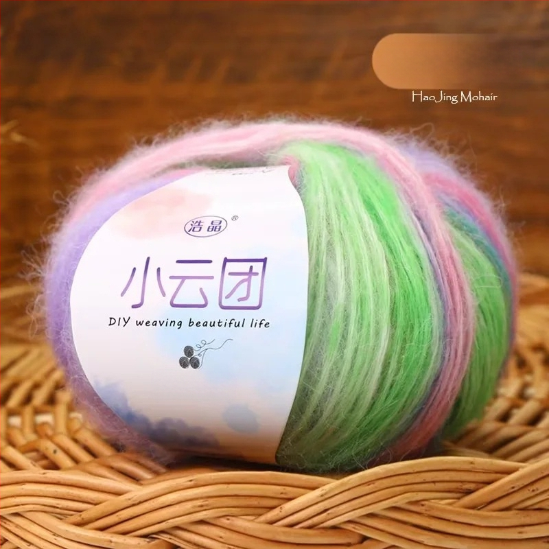 Mohairo siūlai megztiniams, pus-worsted gamyba, grupiniai siūlai, Longyun prekinis ženklas
