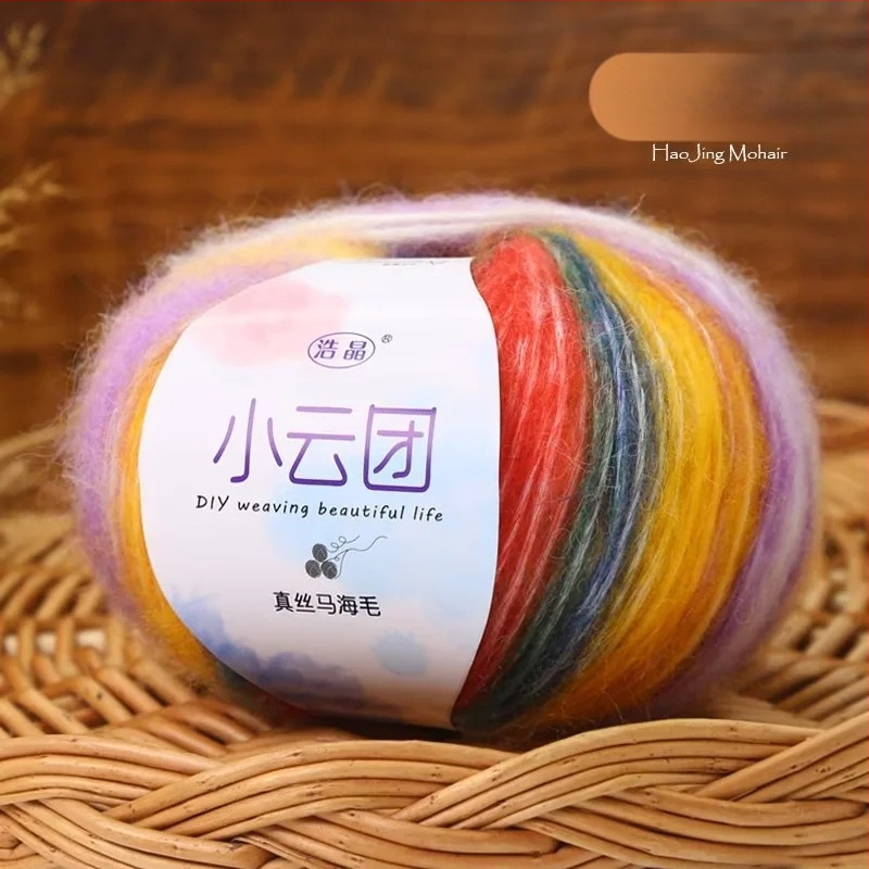 Mohairo siūlai megztiniams, pus-worsted gamyba, grupiniai siūlai, Longyun prekinis ženklas