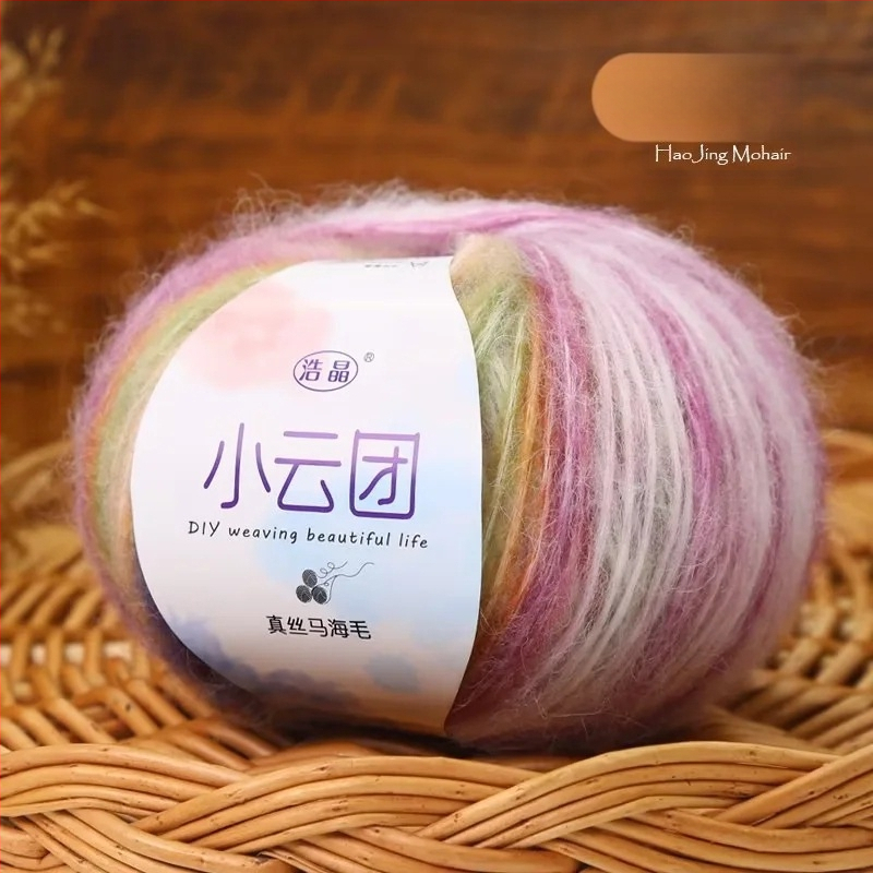 Mohairo siūlai megztiniams, pus-worsted gamyba, grupiniai siūlai, Longyun prekinis ženklas