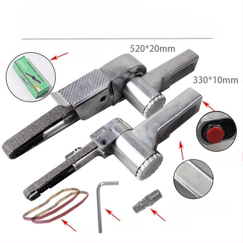 Индустриален клас пневматичен ремъчен шлайф с ъглова глава, 350 мм, Dzt/Dongzhe