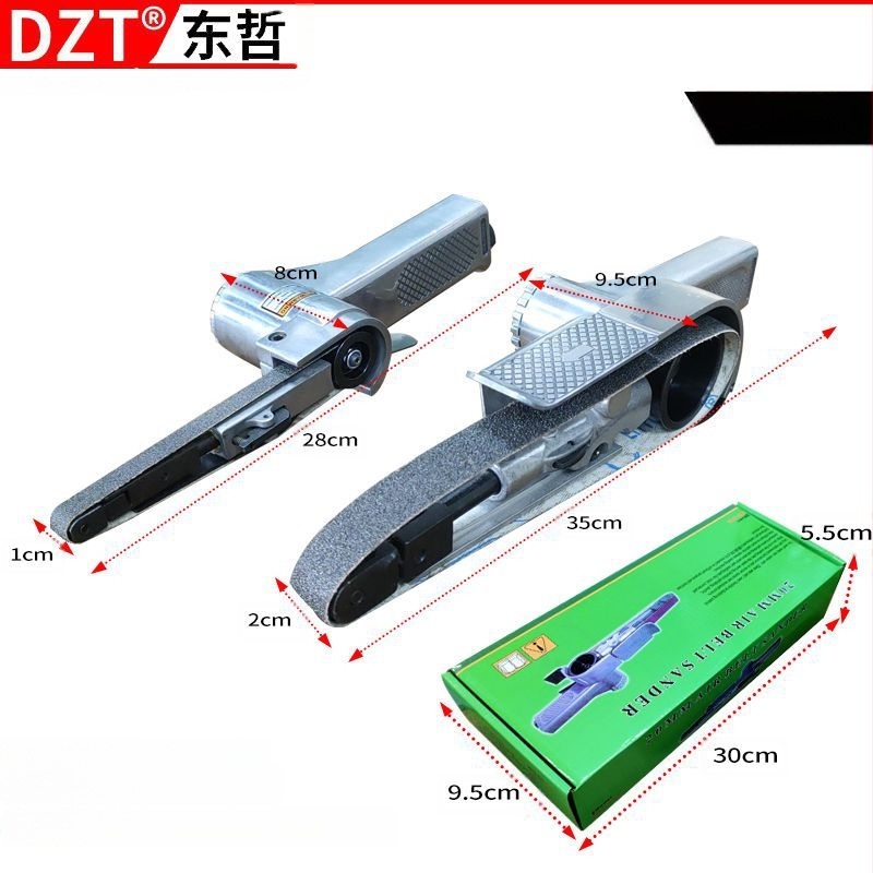 Индустриален клас пневматичен ремъчен шлайф с ъглова глава, 350 мм, Dzt/Dongzhe