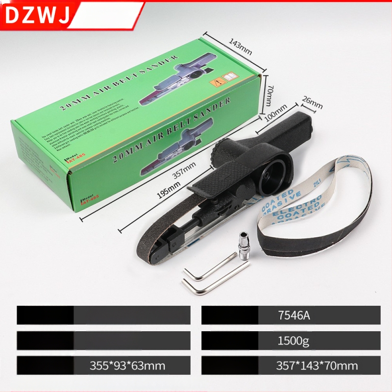 Индустриален клас пневматичен ремъчен шлайф с ъглова глава, 350 мм, Dzt/Dongzhe