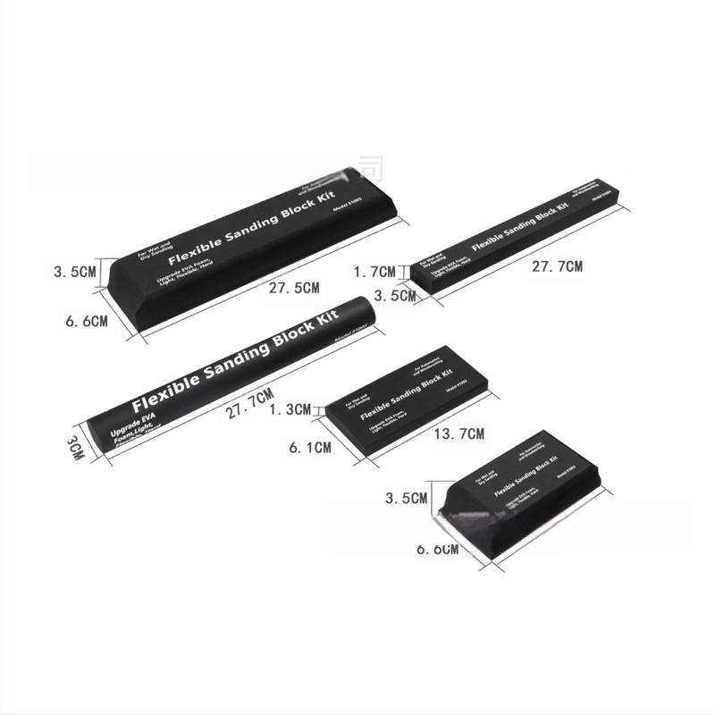EVA блок за шлайфане за сухо и мокро използване, за полиране на автомобили и мебели, седемчастен комплект с шкурки, плътност 38-70 кг/м³, марка Xingshuo