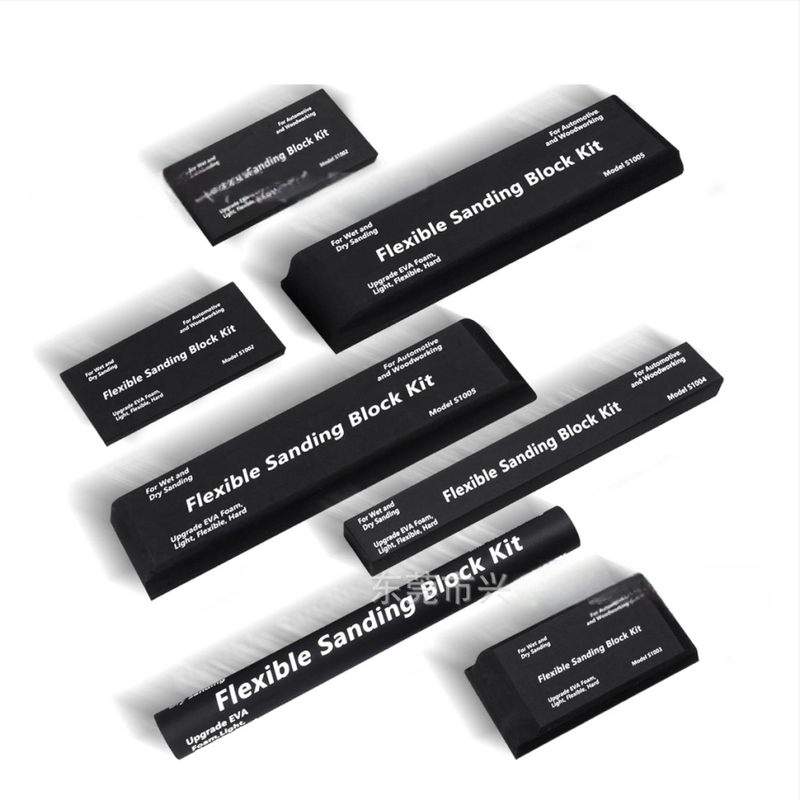 EVA блок за шлайфане за сухо и мокро използване, за полиране на автомобили и мебели, седемчастен комплект с шкурки, плътност 38-70 кг/м³, марка Xingshuo