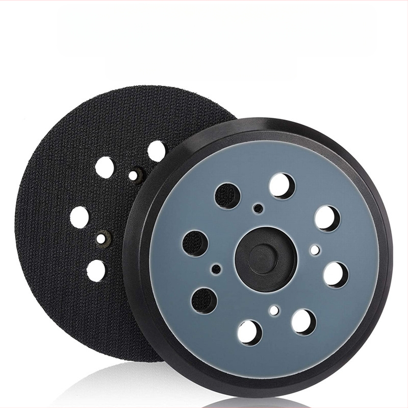 WELIBA гумена тава за шлайфане с 8 дупки, 3- или 4-очни отвори, съвместима с Makita BO5041 MT922 полиращ пневматичен инструмент