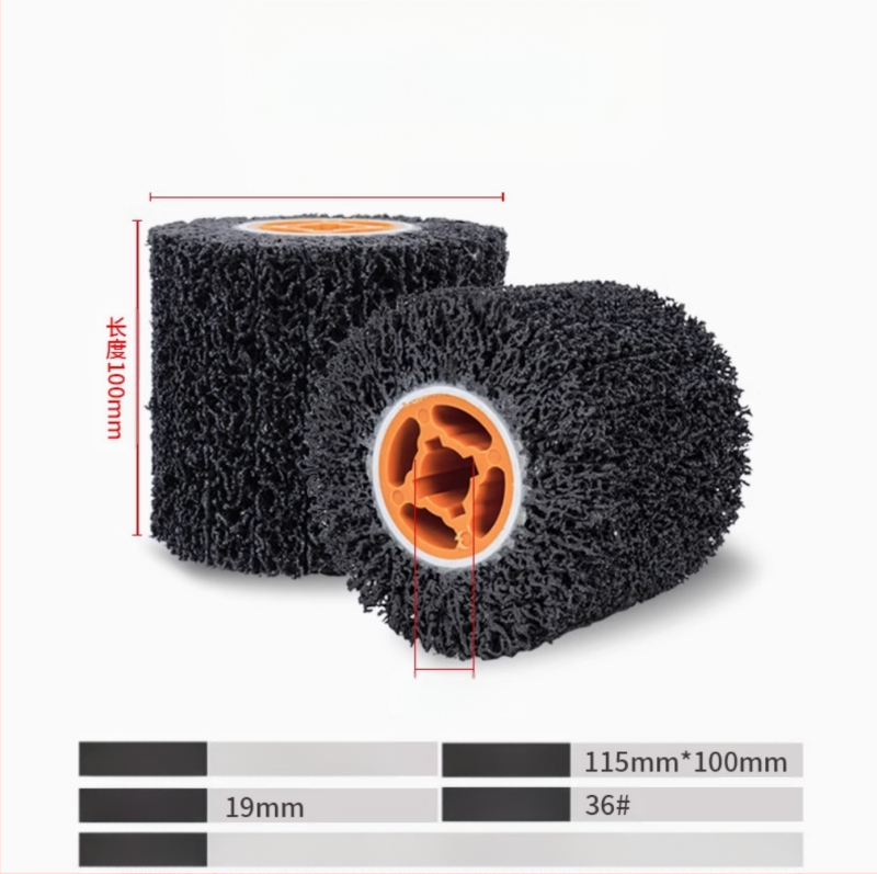 3M полиращо колело за метал, с найлонова основа, диамантен абразив, серия Brushed wheel, за шлайфане и отстраняване на ръжда