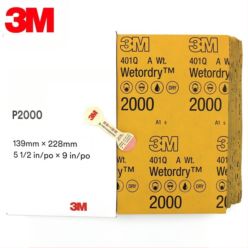 3M мокра шкурка за шлайфане, 2000 mesh, 1500 grit, полиране на драскотини по боята на автомобилa