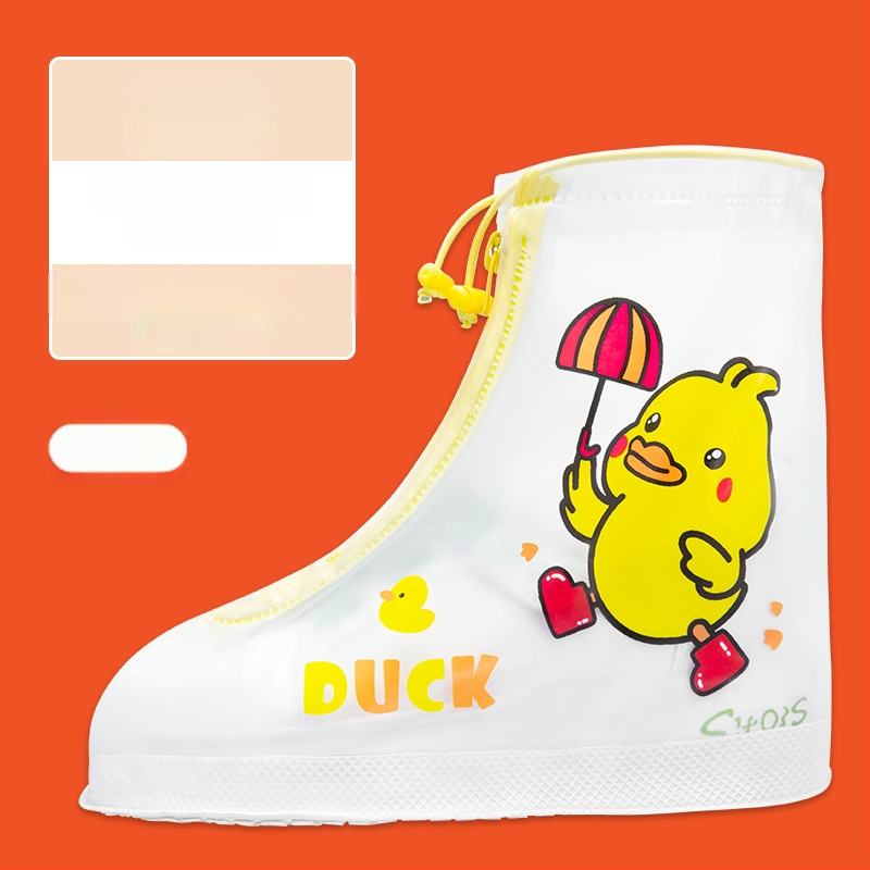 Vaikų lietaus batų uždangalai – vandeniui atsparūs, neslystantys, atsparūs dėvėjimui, atsparūs nešvarumams; karikatūrų motyvai (vienaragis, antis, dinozauras, lokys)