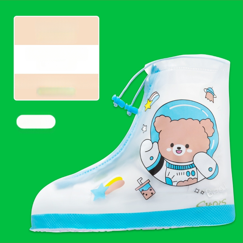 Vaikų lietaus batų uždangalai – vandeniui atsparūs, neslystantys, atsparūs dėvėjimui, atsparūs nešvarumams; karikatūrų motyvai (vienaragis, antis, dinozauras, lokys)