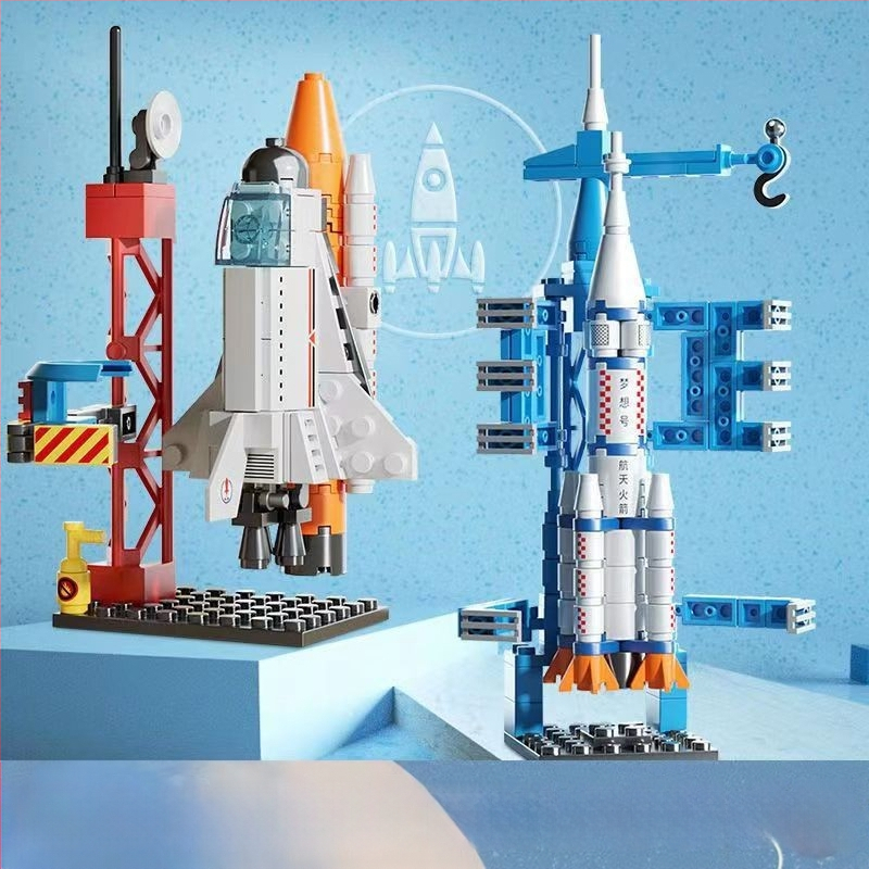 LEGO-savietojams kosmosa raķetes konstruktor, ABS plastmasa, 800+ detaļu, 1,5 kg, DIY pielāgošana