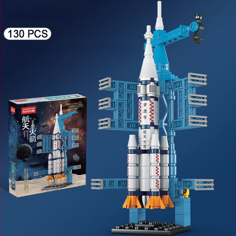 LEGO-savietojams kosmosa raķetes konstruktor, ABS plastmasa, 800+ detaļu, 1,5 kg, DIY pielāgošana