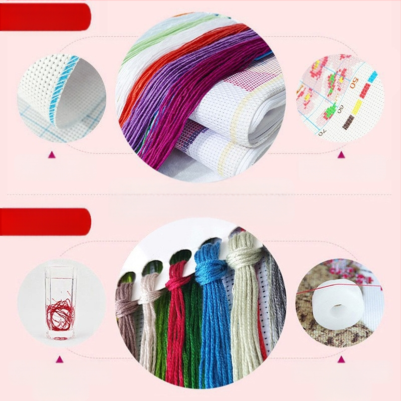 Σετ κεντήματος με σταυρούς – Τοπίο μοτίβο, βαμβακερό ύφασμα, 11CT, Meng linmei